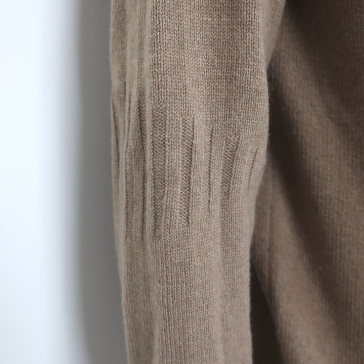 Alps &amp; Meters Cashmere Alpine Guide Ski Sweater Brown Size Large