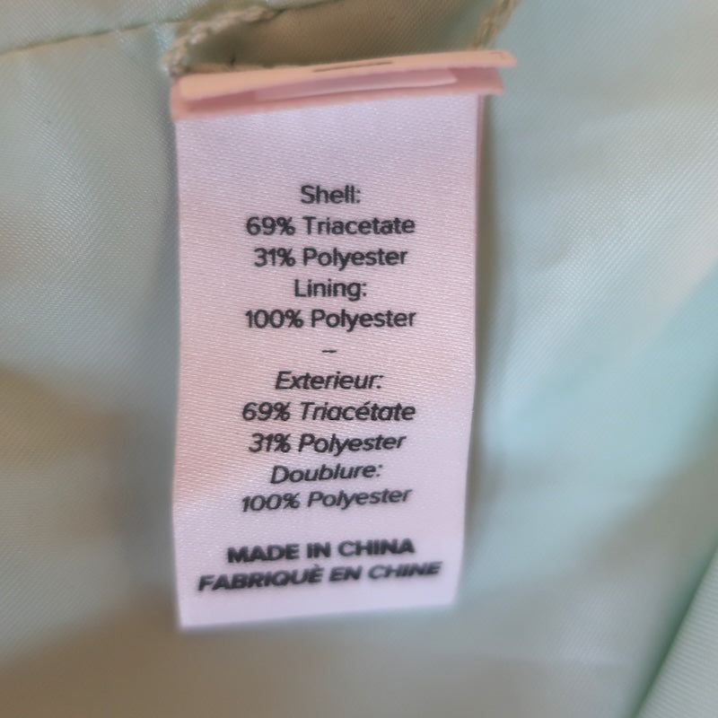 Cinq a Sept Cheyenne Scrunched-Sleeve Blazer Celadon Crepe Size 10 NEW