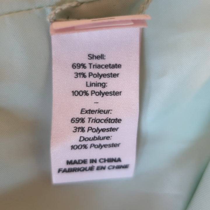 Cinq a Sept Cheyenne Scrunched-Sleeve Blazer Celadon Crepe Size 10 NEW