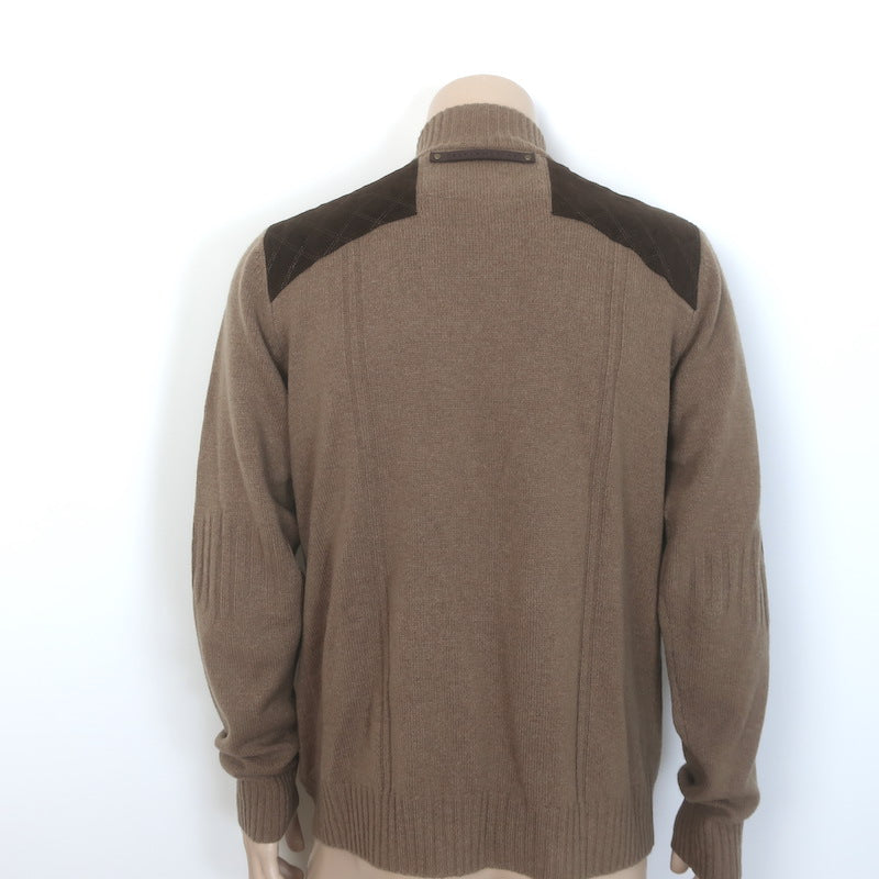 Alps &amp; Meters Cashmere Alpine Guide Ski Sweater Brown Size Large