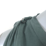 Isabel Marant Tie-Shoulder Tank Top Greenish Gray Cotton Size 38