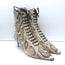 Alexandre Birman Millen Kitten Heel Ankle Boots Ivory Snakeskin Size 40.5