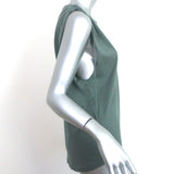 Isabel Marant Tie-Shoulder Tank Top Greenish Gray Cotton Size 38