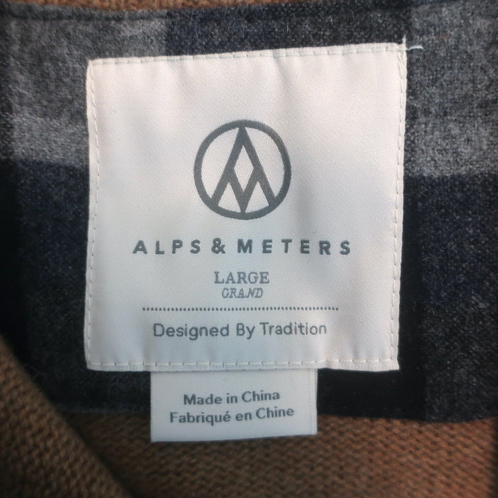 Alps &amp; Meters Cashmere Alpine Guide Ski Sweater Brown Size Large