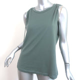 Isabel Marant Tie-Shoulder Tank Top Greenish Gray Cotton Size 38