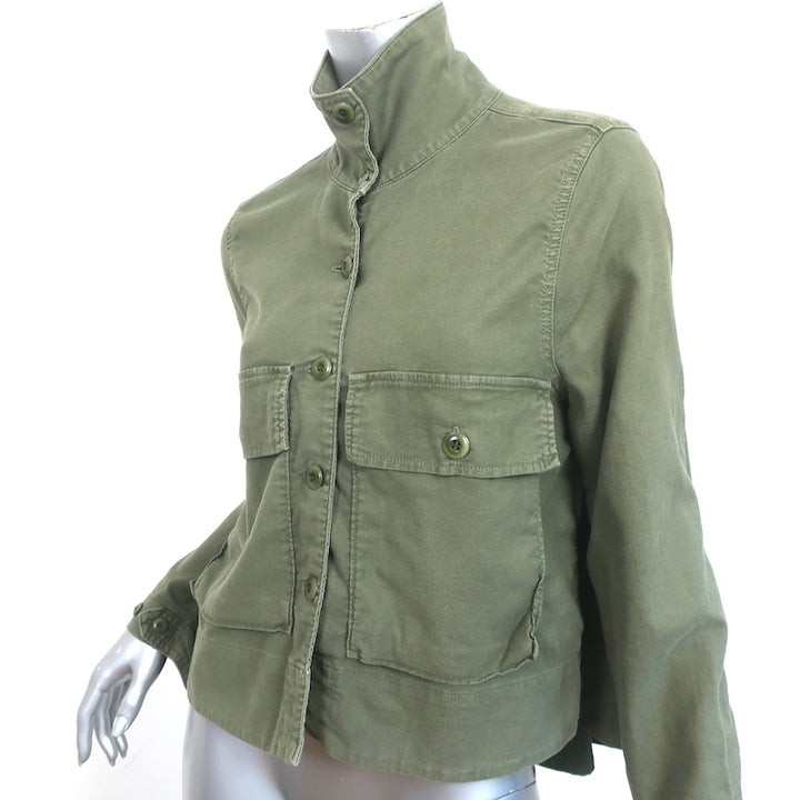 THE GREAT Swingy Army Jacket Green Size 2