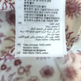 Sandro Puff Sleeve Top Miranda Cream/Red Sun Print Size 2 Button-Up Blouse