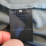 Isabel Marant Tie-Shoulder Tank Top Greenish Gray Cotton Size 38