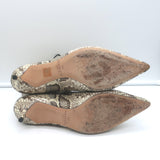 Alexandre Birman Millen Kitten Heel Ankle Boots Ivory Snakeskin Size 40.5