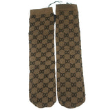 Gucci GG Knit Socks Brown Size Medium NEW