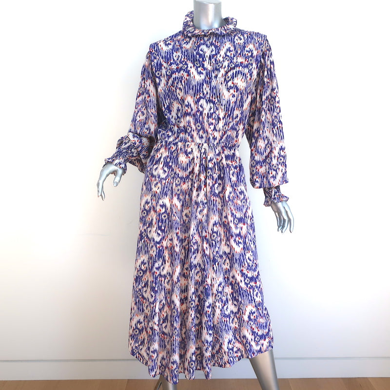Isabel Marant Etoile Asymmetric Midi Dress Yescott Print Silk Siz – Celebrity Owned