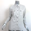 Isabel Marant Flap Pocket Shirt Heather Gray Cotton Size 40 Long Sleeve Top