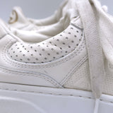 Gucci GG Embossed Low Top Sneakers White Leather Size 37.5
