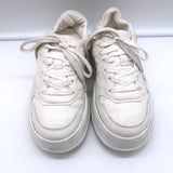 Gucci GG Embossed Low Top Sneakers White Leather Size 37.5