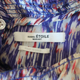 Isabel Marant Etoile Asymmetric Midi Dress Yescott Ikat Print Silk Size 40