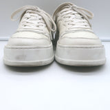 Gucci GG Embossed Low Top Sneakers White Leather Size 37.5