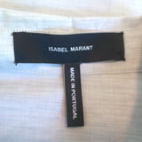 Isabel Marant Flap Pocket Shirt Heather Gray Cotton Size 40 Long Sleeve Top