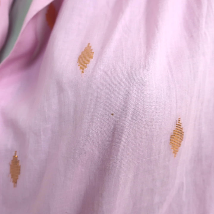 Alix of Bohemia Button Down Shirt Pink &amp; Gold Ikat Size Small Long Sleeve Top