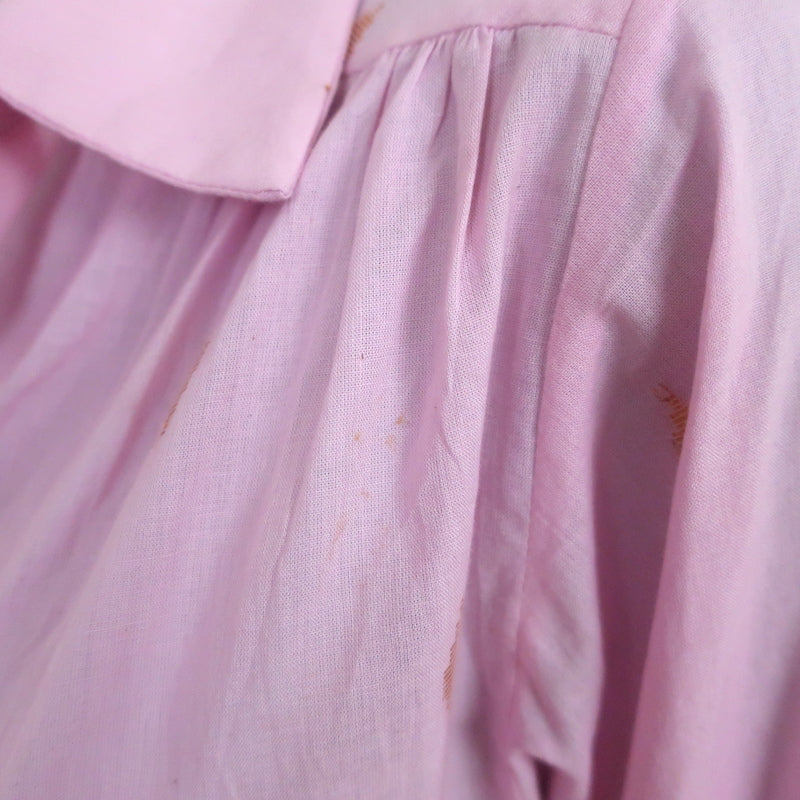 Alix of Bohemia Button Down Shirt Pink &amp; Gold Ikat Size Small Long Sleeve Top