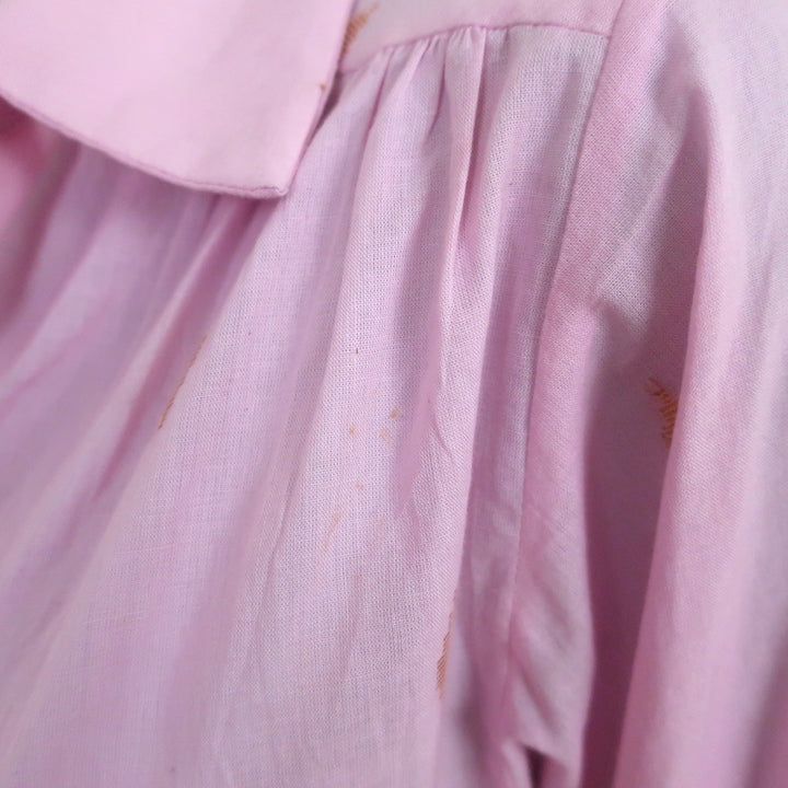 Alix of Bohemia Button Down Shirt Pink &amp; Gold Ikat Size Small Long Sleeve Top