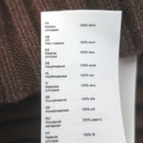 Maje Rage Cropped Mock Neck Sweater Brown Ribbed Wool Size 36 NEW