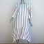 Calvin Klein 205W39NYC Midi Dress White Striped Cotton Size 12 NEW