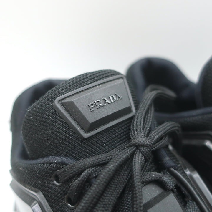 Prada Cloudbust Thunder Low Top Sneakers Black Technical Fabric Size 40.5