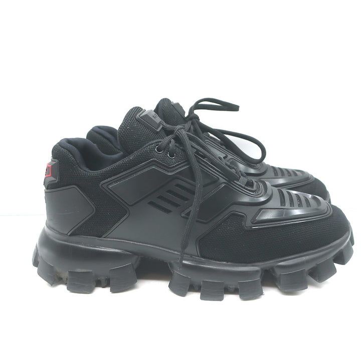 Prada Cloudbust Thunder Low Top Sneakers Black Technical Fabric Size 40.5