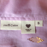 Alix of Bohemia Button Down Shirt Pink & Gold Ikat Size Small Long Sleeve Top