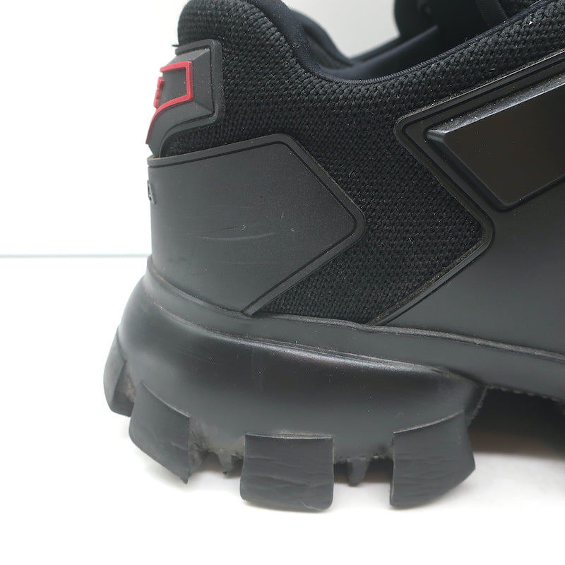 Prada Cloudbust Thunder Low Top Sneakers Black Technical Fabric Size 40.5
