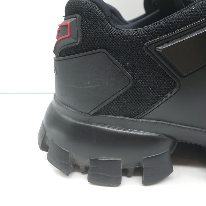 Prada Cloudbust Thunder Low Top Sneakers Black Technical Fabric Size 40.5