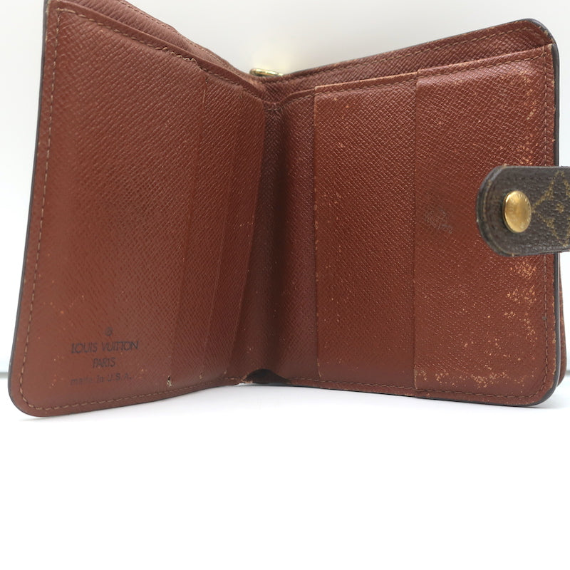 Louis Vuitton Compact Zip Wallet Brown Monogram Canvas