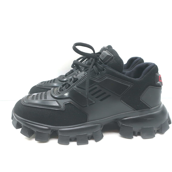 Prada Cloudbust Thunder Low Top Sneakers Black Technical Fabric Size 40.5