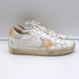Golden Goose Superstar Tie Dye Low Top Sneakers White Leather Size 37