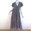 Ulla Johnson Button-Front Midi Dress Ambra Navy Printed Silk Size 8 NEW