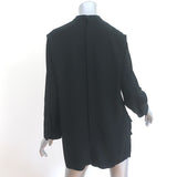 Marni Crystal-Embellished Tunic Top Black Crepe Size 42 Long Sleeve Blouse