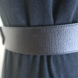 Gucci GG Marmont Wide Belt Black Textured Leather Gold Buckle Size 80 US 32