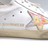 Golden Goose Superstar Tie Dye Low Top Sneakers White Leather Size 37