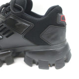 Prada Cloudbust Thunder Low Top Sneakers Black Technical Fabric Size 40.5