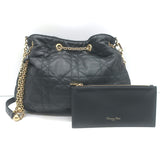 Christian Dior Cannage Ammi Bucket Bag Black Supple Leather Small Crossbody