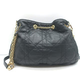 Christian Dior Cannage Ammi Bucket Bag Black Supple Leather Small Crossbody