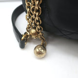 Christian Dior Cannage Ammi Bucket Bag Black Supple Leather Small Crossbody