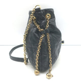 Christian Dior Cannage Ammi Bucket Bag Black Supple Leather Small Crossbody