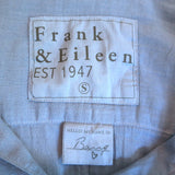 Frank & Eileen Barry Shirt Blue Cotton Size Small Long Sleeve Top