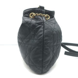 Christian Dior Cannage Ammi Bucket Bag Black Supple Leather Small Crossbody