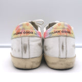Golden Goose Superstar Tie Dye Low Top Sneakers White Leather Size 37