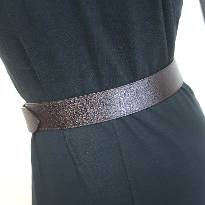 Gucci GG Marmont Wide Belt Dark Brown Leather Silver Buckle Size 80 US 32