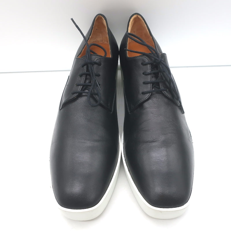 Robert Clergerie Lindsey Platform Wedge Oxfords Black Leather Size 41