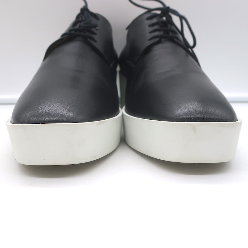 Robert Clergerie Lindsey Platform Wedge Oxfords Black Leather Size 41