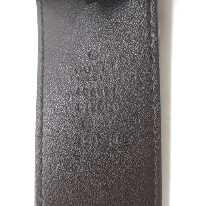 Gucci GG Marmont Wide Belt Dark Brown Leather Silver Buckle Size 80 US 32